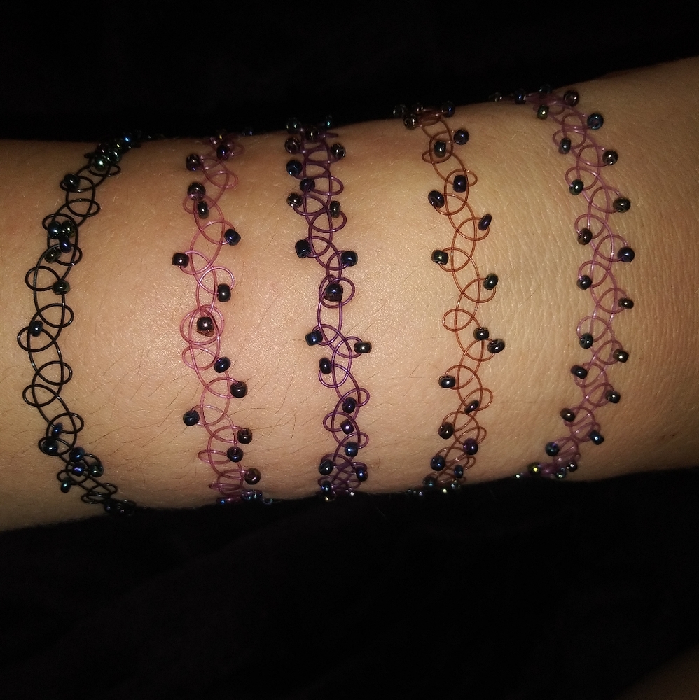 Tattoo style bracelets 5 pack